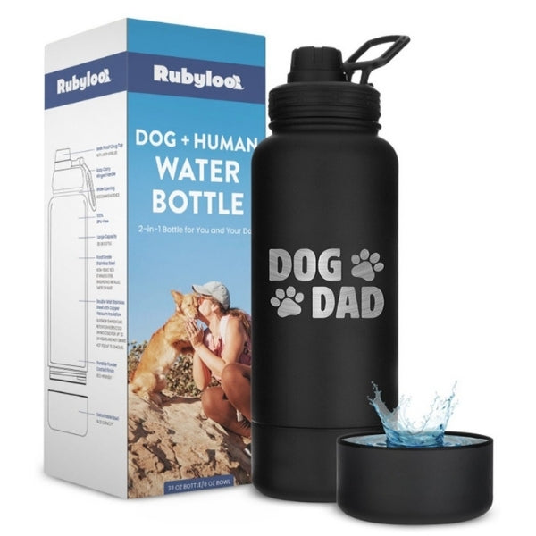 Water Bottle with Detachable Dog Bowl