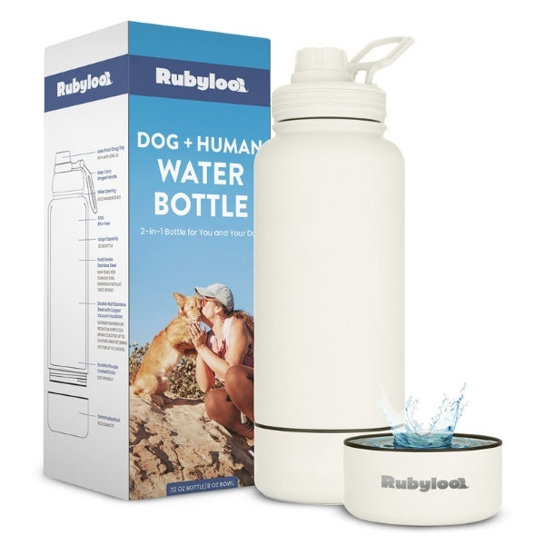Water Bottle with Detachable Dog Bowl